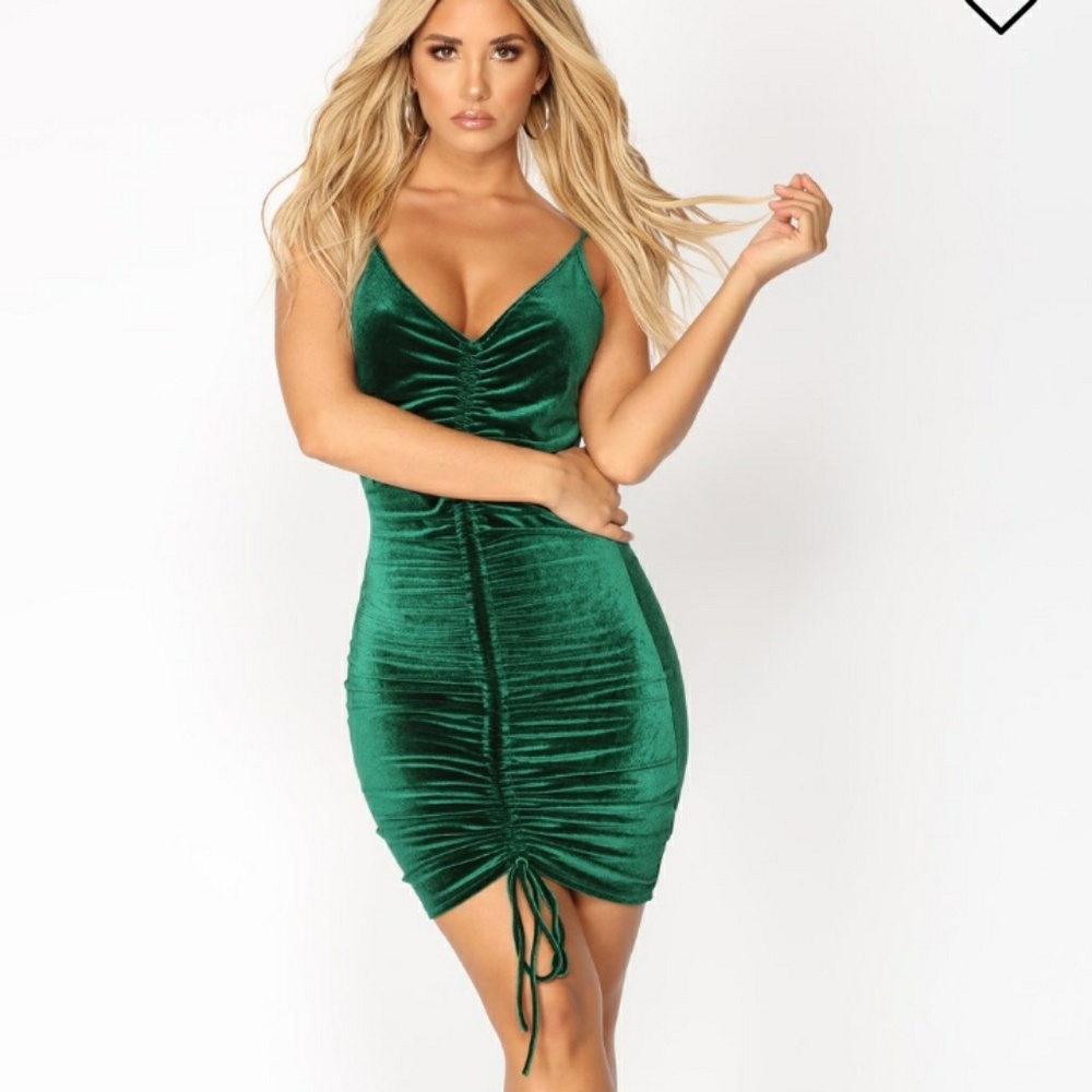 Beijing Velvet Ruched Bodycon Dress